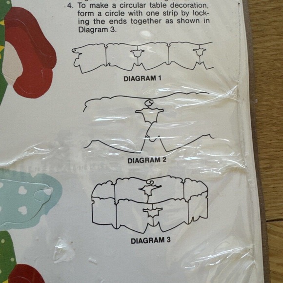 Vintage Paper Christmas Angels Garland Centerpiece 1987 USA Country Craft 80s - Picture 3 of 9